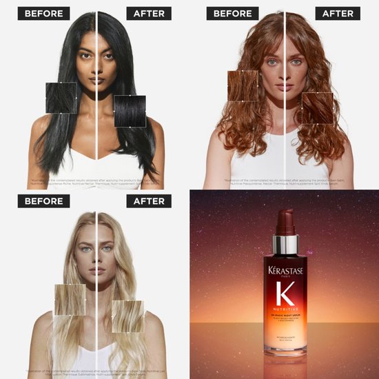 Kérastase Nutritive 8H Magic Night Serum - Sérum capillaire de nuit nourrissant et réparateur pour cheveux secs - 90ml