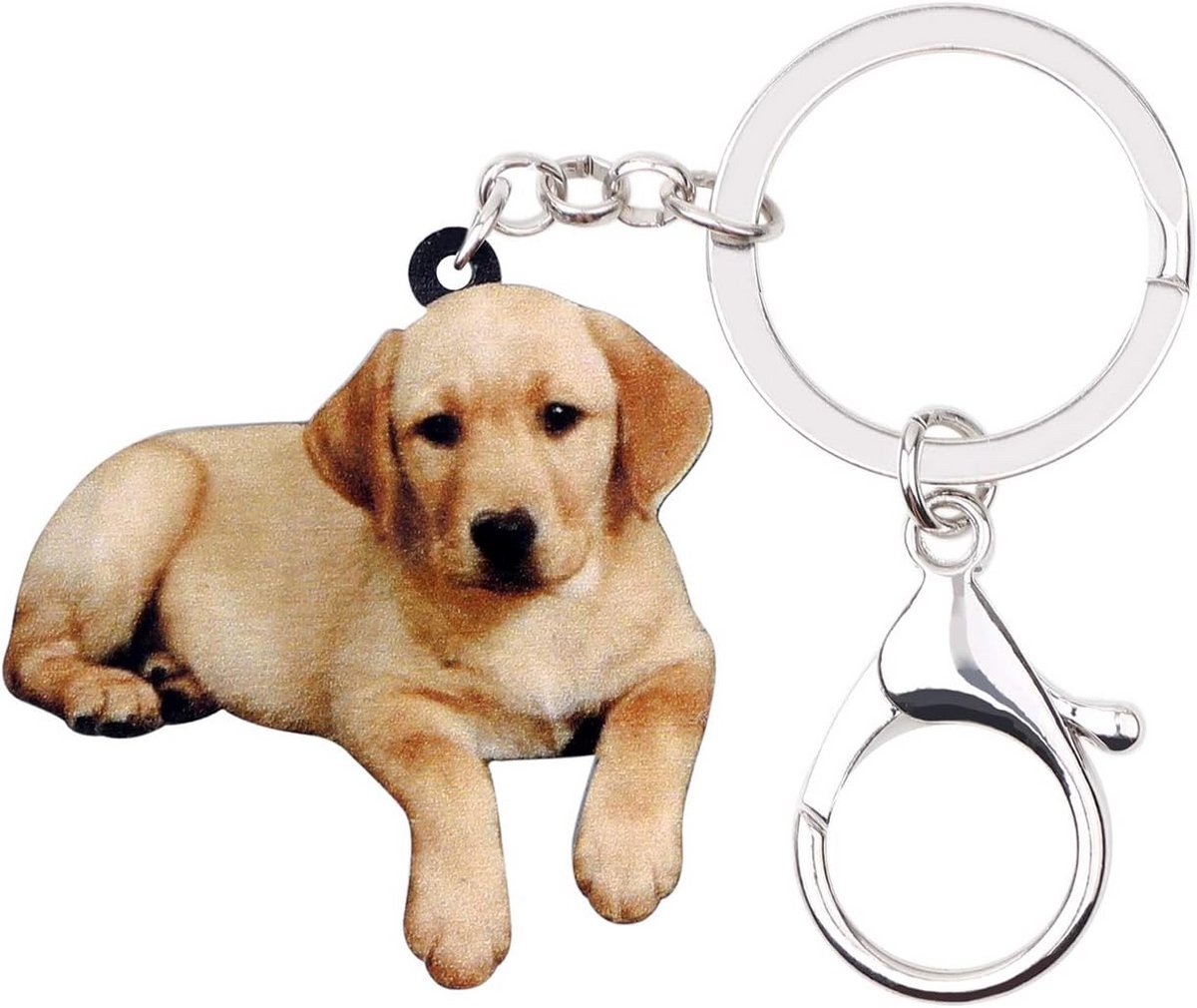 @ Lu’s Today® – Basic Gift Essentials – Sleutelhanger - Blonde Labrador