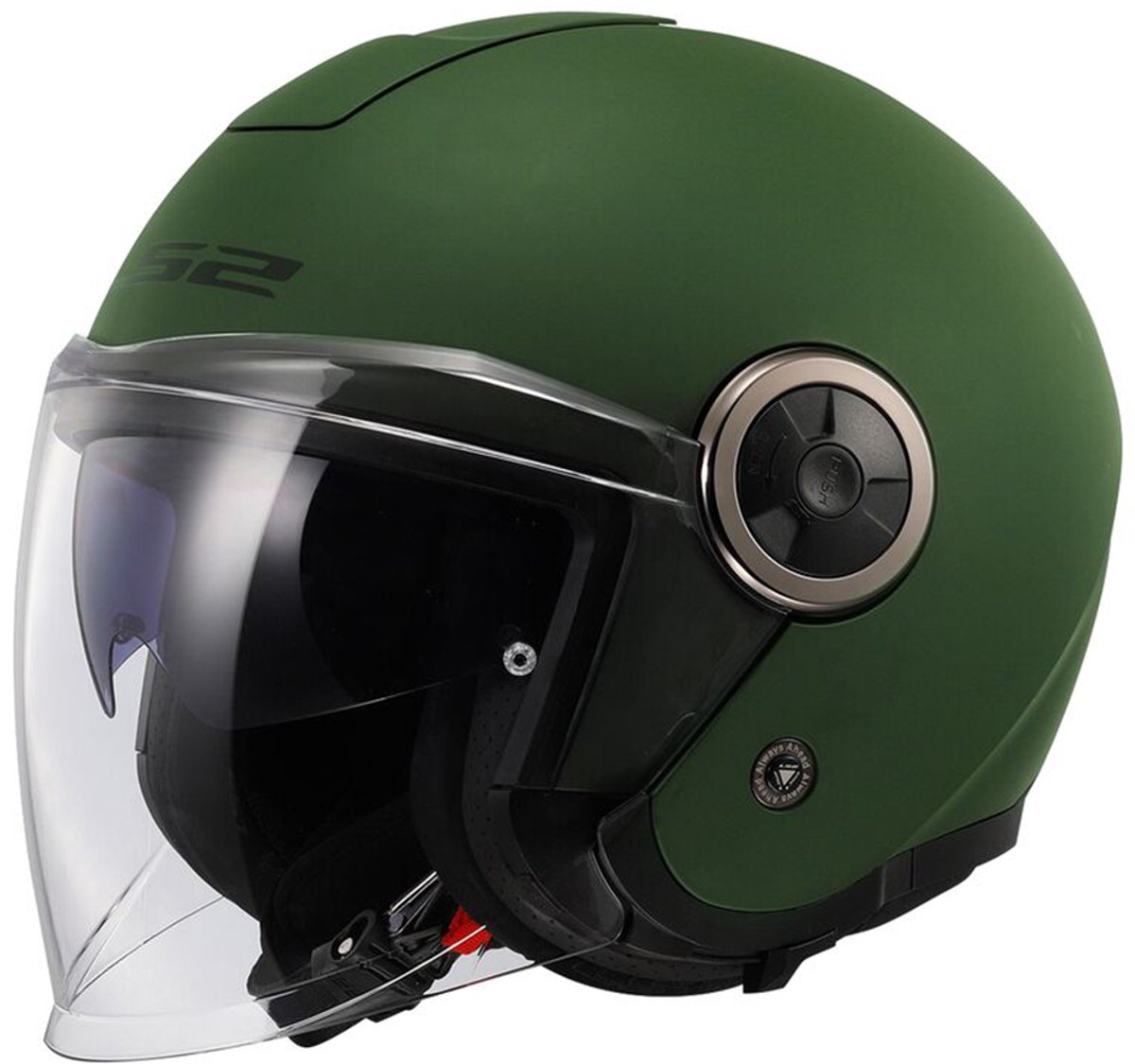LS2 OF620 Classy Solid Mat Legergroen Jethelm - Helm