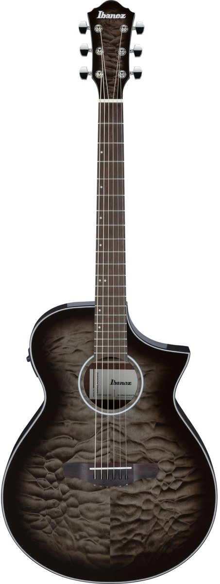 Ibanez AEWC16QA-TKH Transparent Black Sunburst - Akoestische gitaar