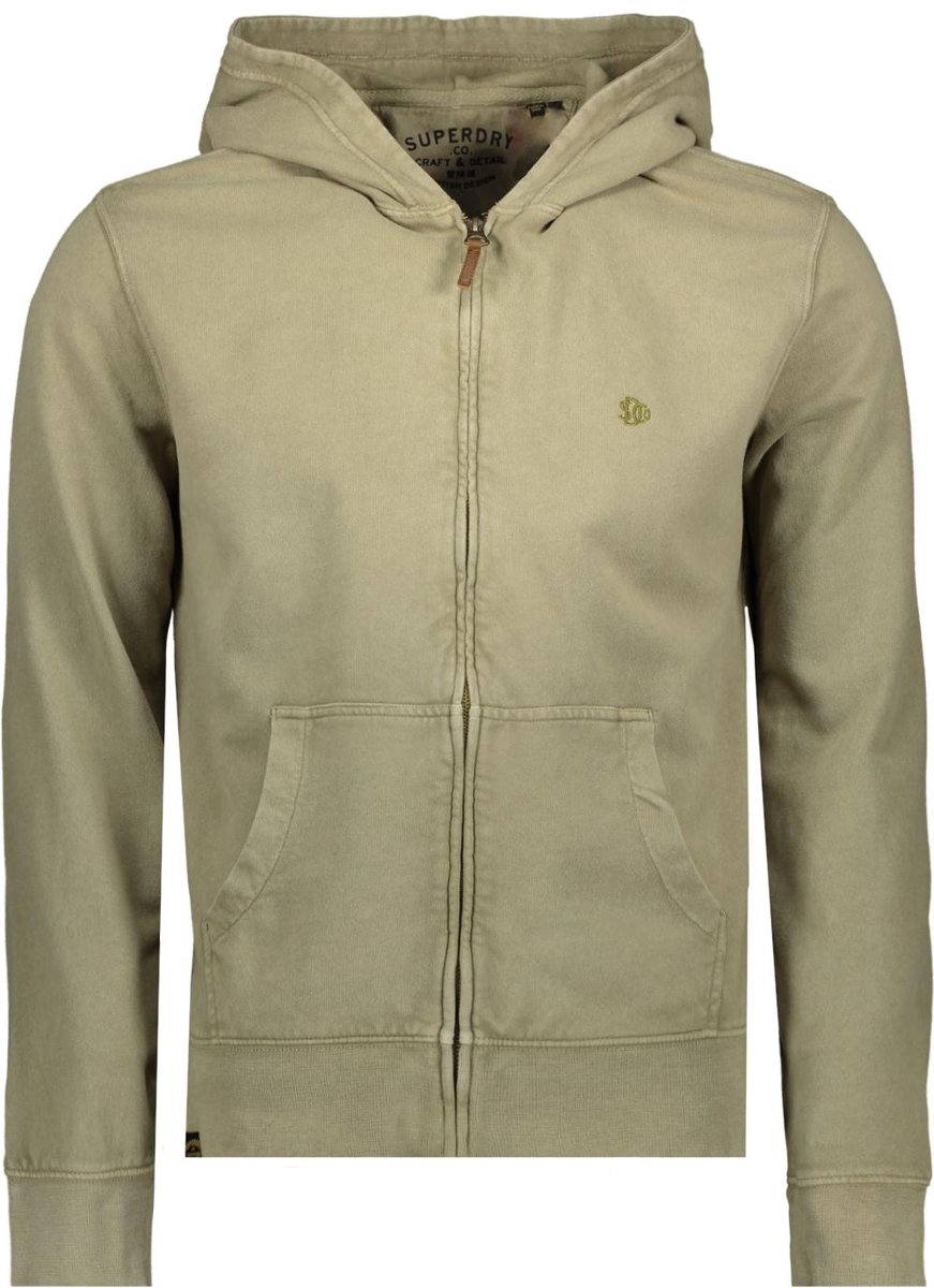 Superdry Vest Classic Essential Ziphood M2014170a J1e Sage Mannen Zilver