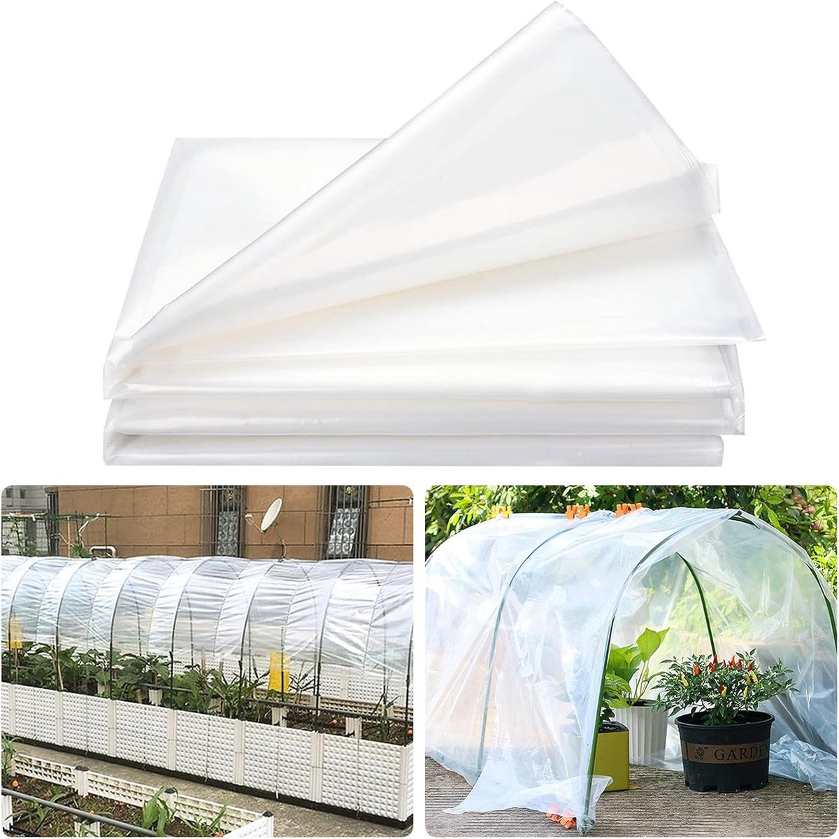 Transparante Polyethyleen Folie 30m² - Extra Dik en Scheurbestendig - Tuinbouw & Kas