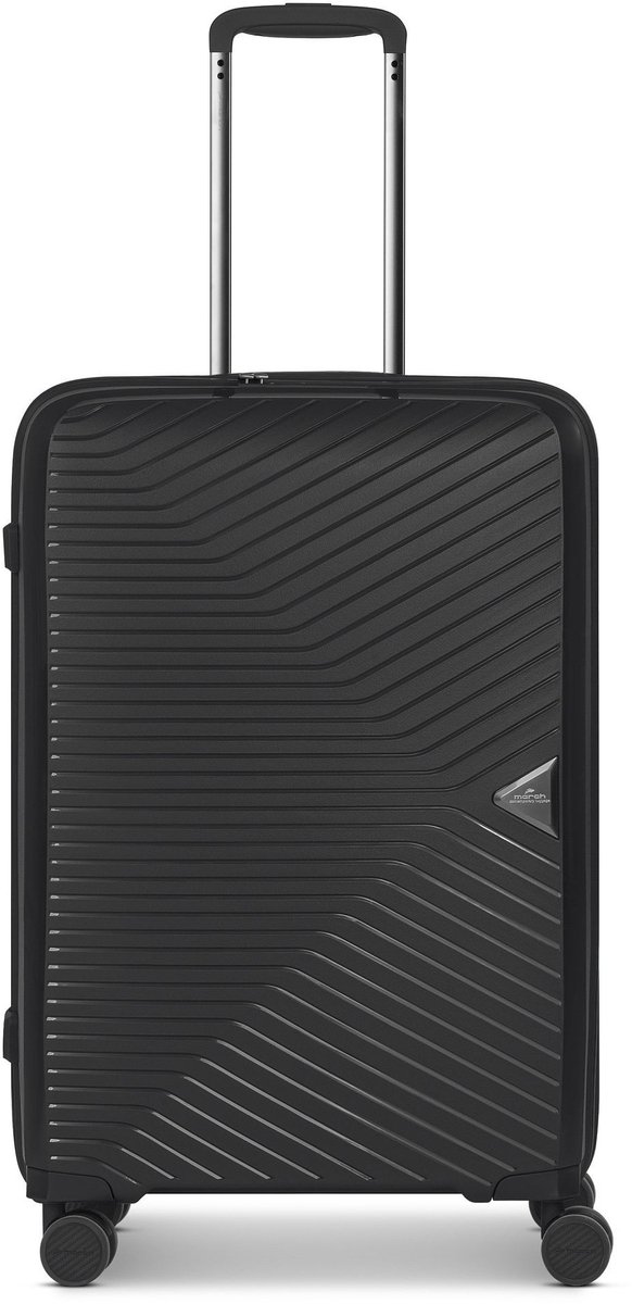 March15 Trading Gotthard Edition 4 wielen Trolley 67 cm - Harde bagage - TSA slot - black metallic