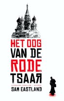 Boekomslag met de titel "HET OOG VAN DE RODE TSAAR" en de Sint-Basiliuskathedraal.