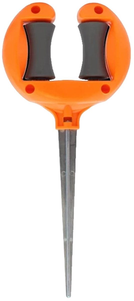 Tuinslanggeleider - Slanggeleider nagel - Slang positioneren - Stevige ijzeren staven - 33 x 23 x 8 cm - Oranje rood