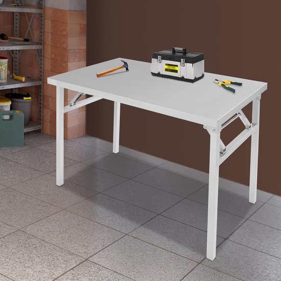 RVS Werktafel - Keukentafel Horeca - Voedselbereiding - Inklapbaar Ontwerp - 100 x 60 cm - Zilver — afbeelding 3