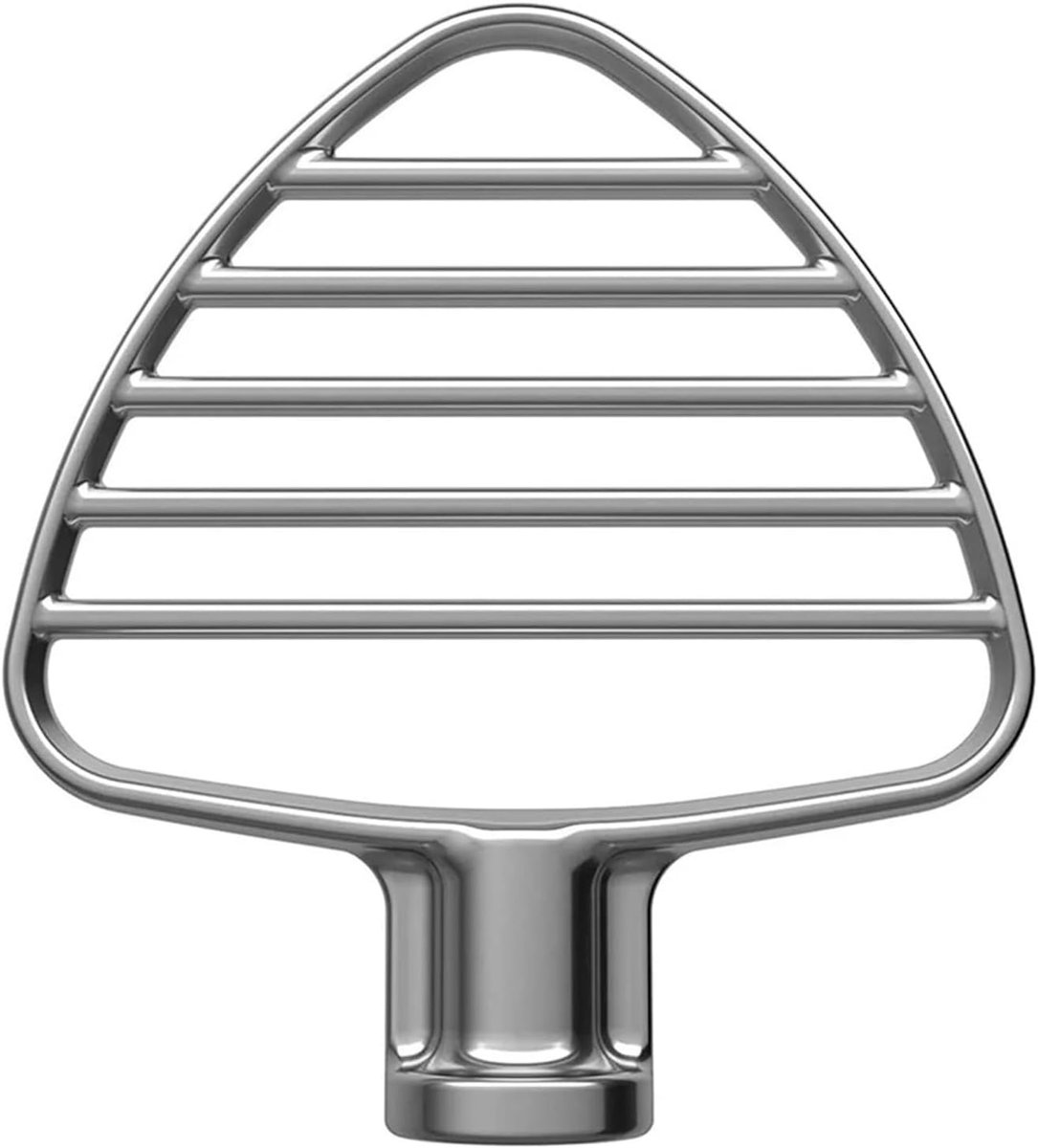 Mengstaaf Roestvrij Staal Mixer Accessoire Beslag Maken Flexibele Rand 45-5 Liter Zilverkleurig