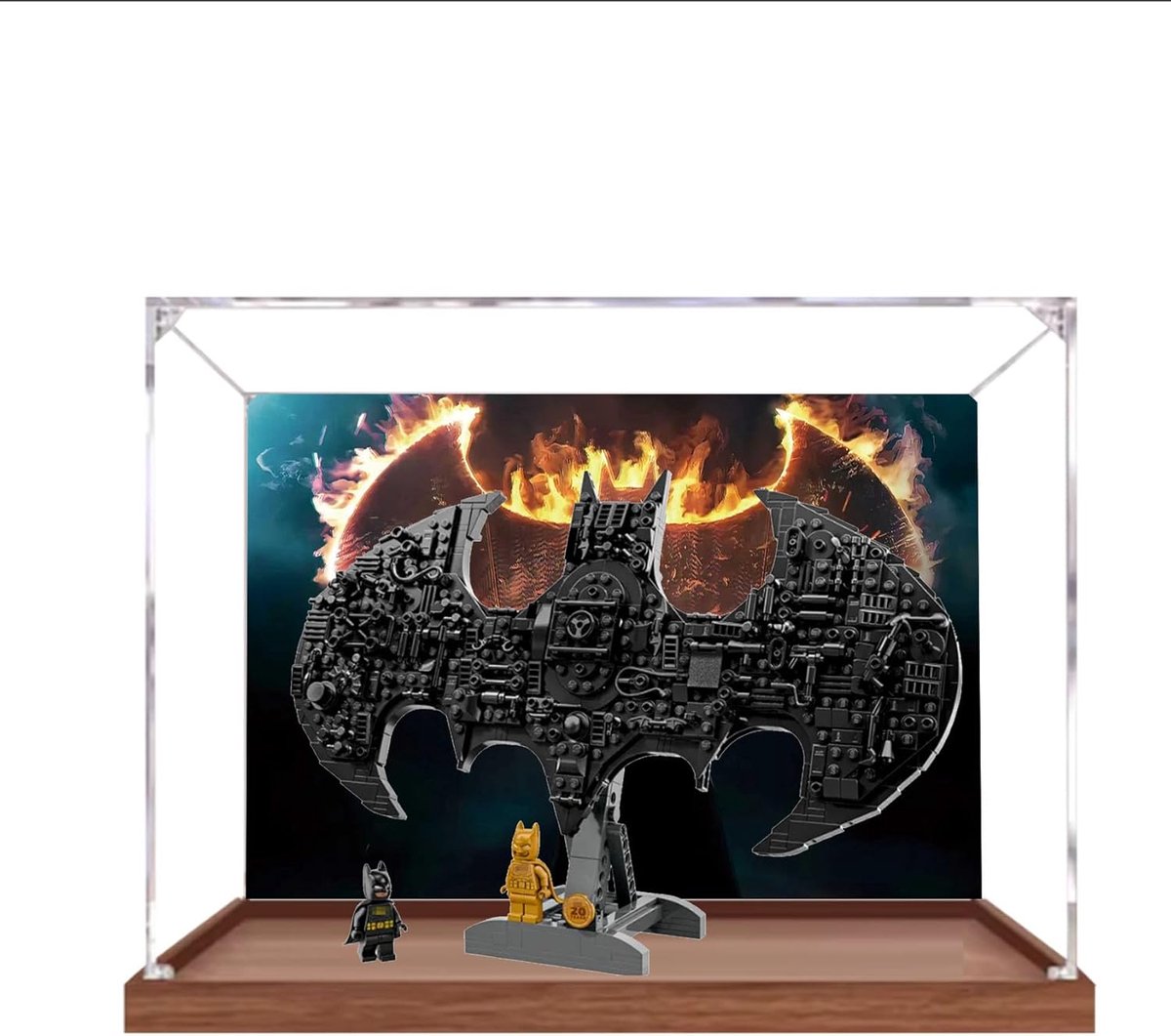Acryl Vitrinekastje - Stofdichte Doos - Model Display - Eenvoudig te Monteren - 40x15x25 cm - Houtbasis