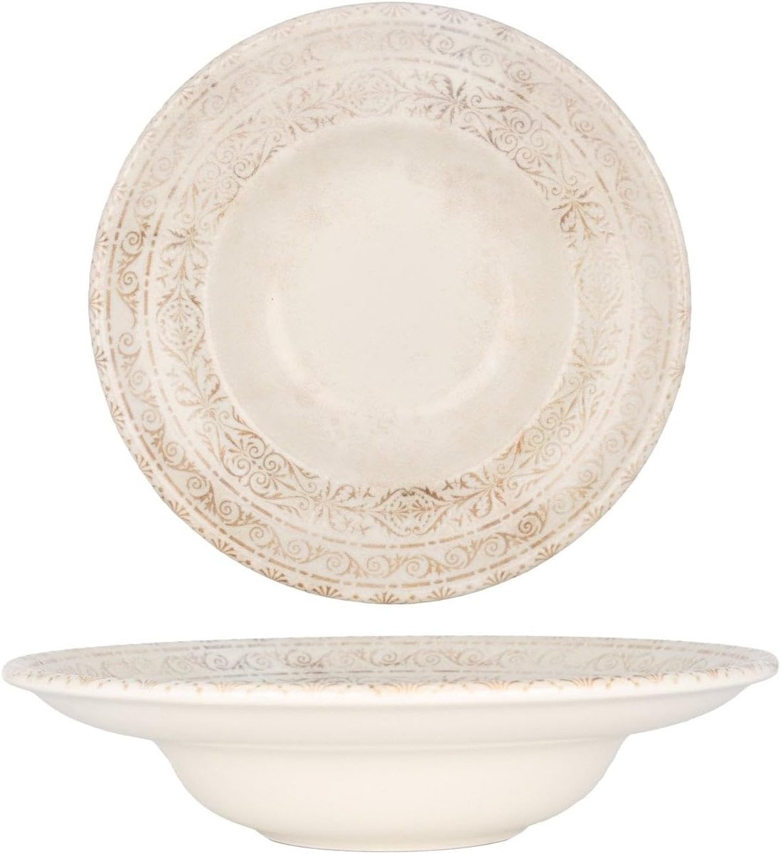 Pastaborden Set - Diepe Borden - Dineren Thuis - Vaatwasserbestendig - 27 cm - Veelkleurig