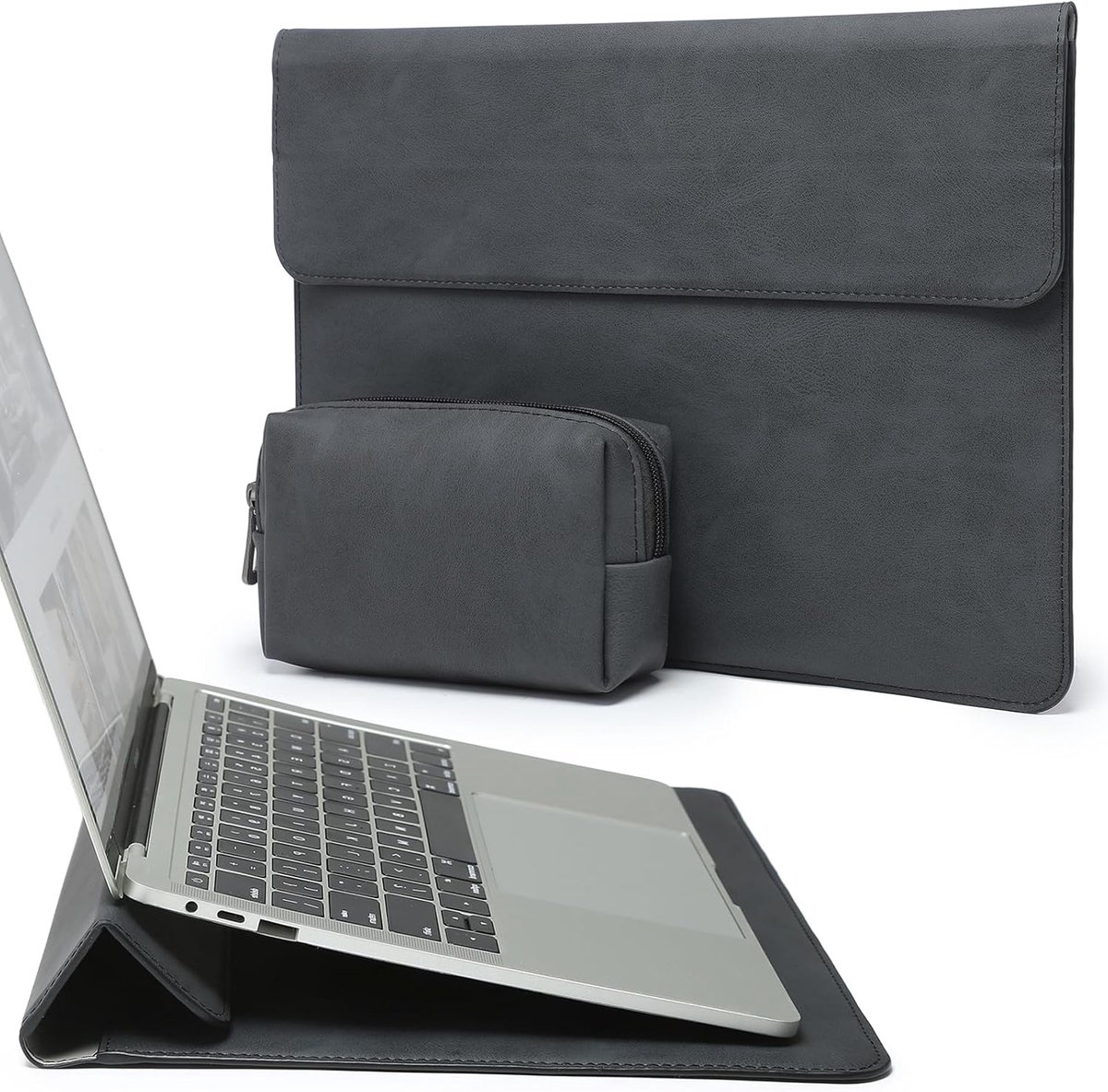 Originap Laptophoes met standaardfunctie voor MacBook Air 13 M5 M4 M3 M2 M1, 2026 13 inch MacBook Neo, 2026-2016 MacBook Pro 13 M2 M1, iPad Pro/Air 13, Surface Pro 12-3, beige
