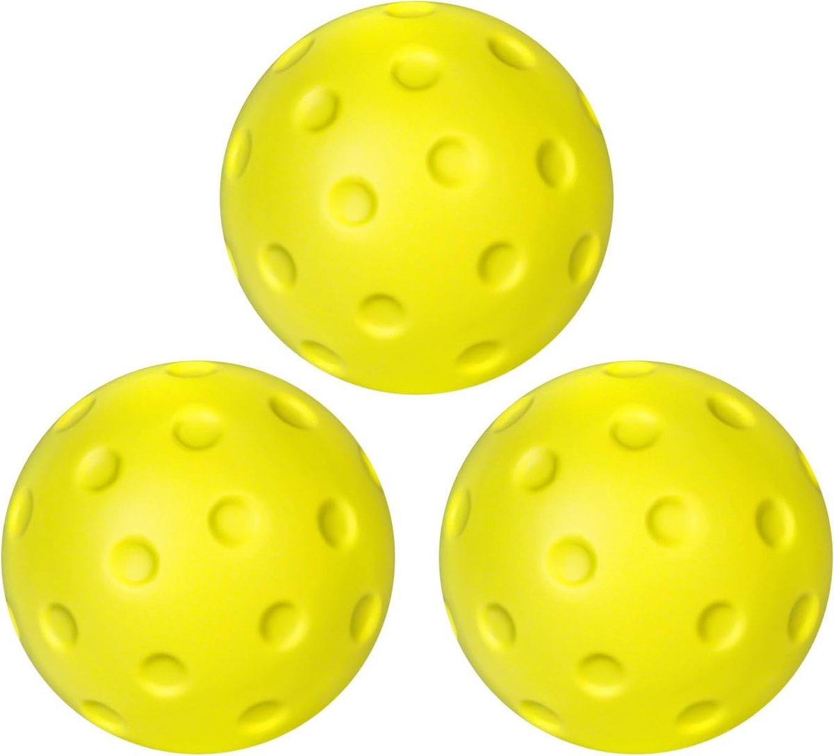 Pickleball Ballen - Buitensport Ballen - Indoor Spelen - Zacht PU-schuim - 74 cm Diameter - Geel