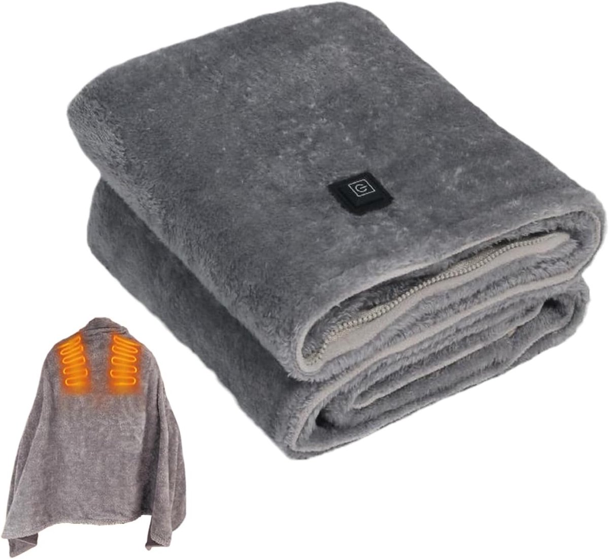 Verwarmde deken - Elektrische omslagdoek - Warmte en comfort - Zachte polar fleece - 150x80 cm