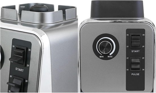 Keukenmachine - Krachtige Blender - Snel Mixen - 1500 Watt Vermogen - 2 Liter Inhoud - Zwart — afbeelding 5