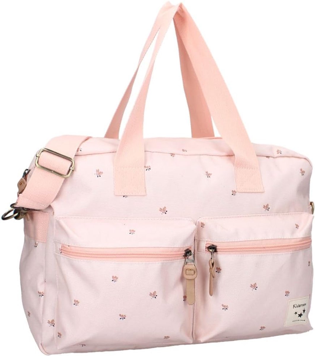 Baby Luiertas - Draagtas Baby - Onderweg Spullen - Inclusief Verschoonmatje - 41 x 20 x 32 cm - Roze
