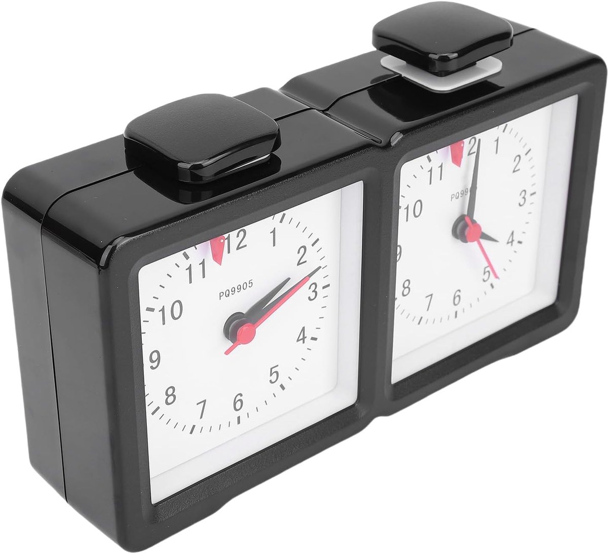 Schaakklok Analoog - Mechanische Timer - Competitief Spel - Gekantelde Voet - 22x13x6 cm