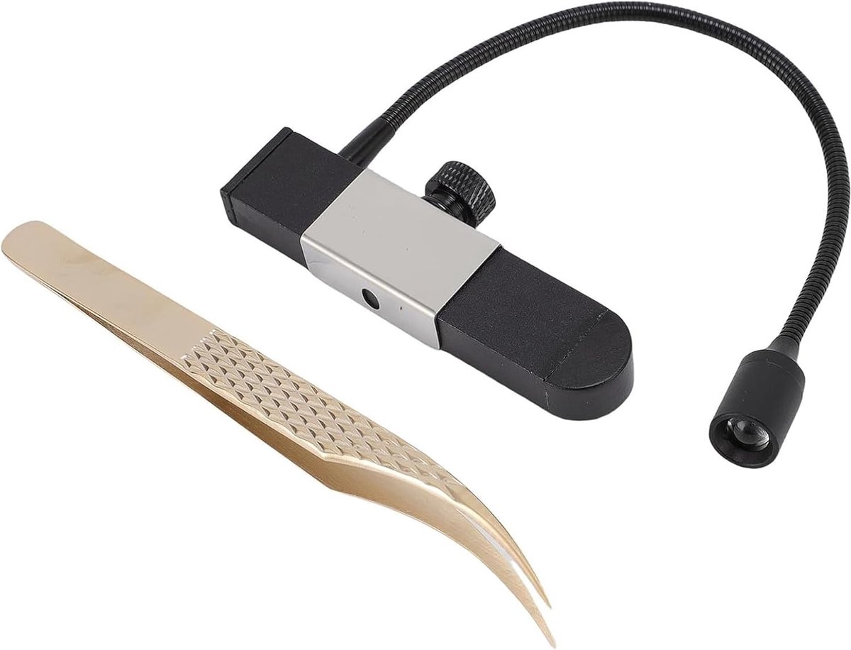 Wimperlamp - Uithardende Lamp - Snel Wimpers Zetten - Voetschakelaar Bediening - Compact Formaat - Zwart