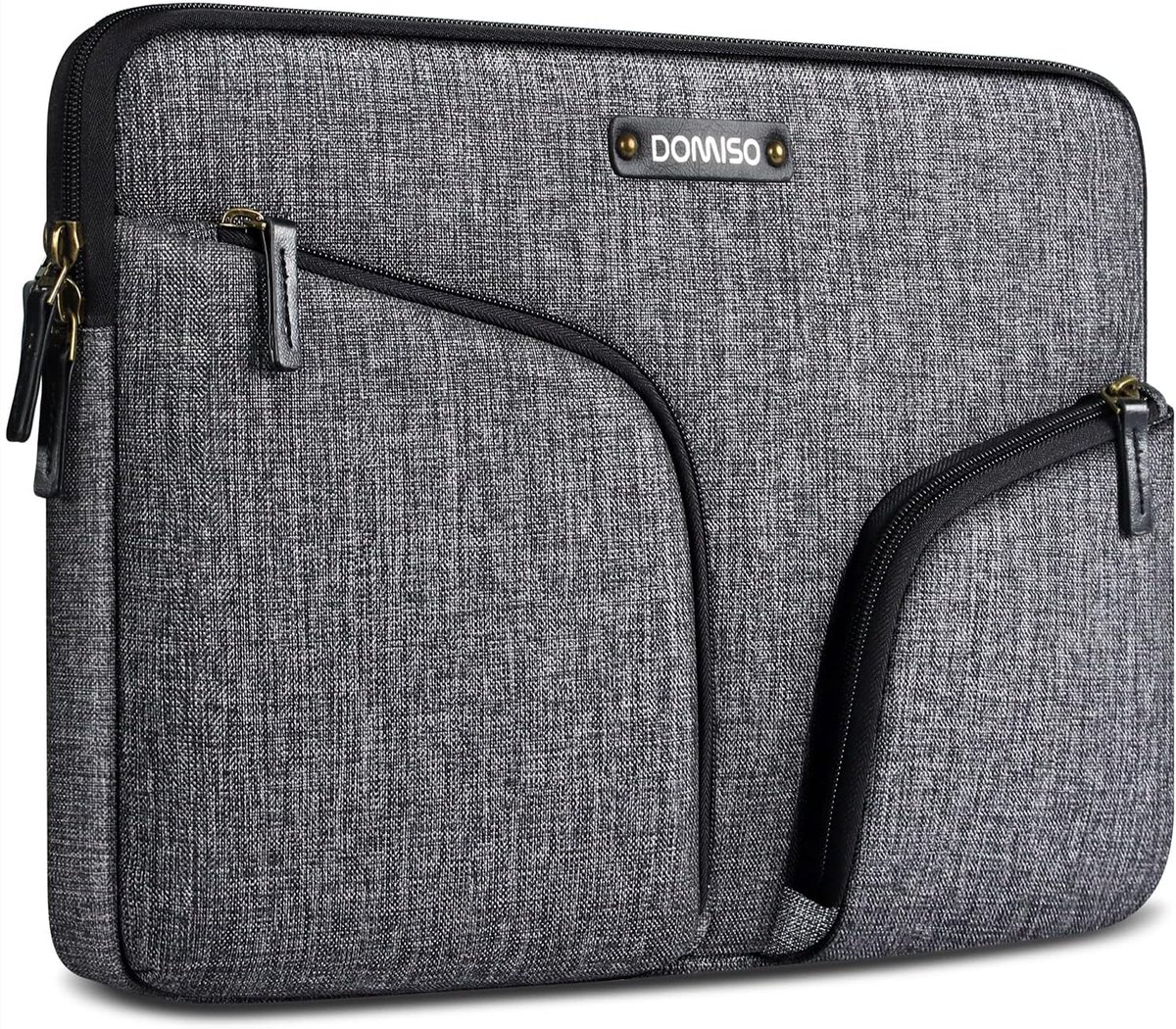 Originap 15-15,6 inch waterdichte laptophoes, canvas, notebooktas, beschermhoes voor 15,6" Lenovo IdeaPad ThinkPad/HP Spectre x360 Pavilion 15 Envy 15, Dell XPS 15, Apple/Asus, donkergrijs