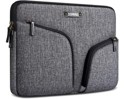 Originap 15-15,6 inch waterdichte laptophoes, canvas, notebooktas, beschermhoes voor 15,6" Lenovo IdeaPad ThinkPad/HP Spectre x360 Pavilion 15 Envy 15, Dell XPS 15, Apple/Asus, donkergrijs