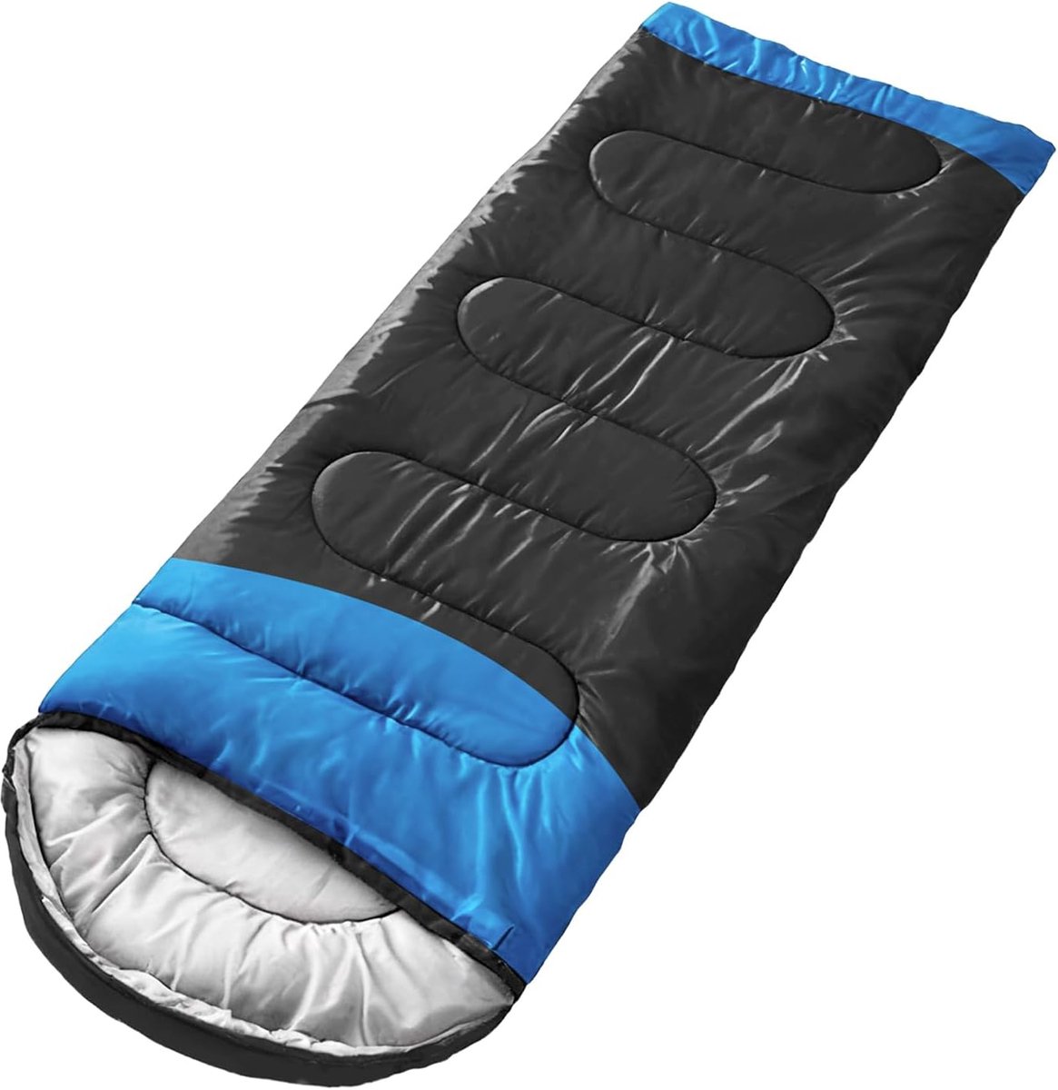 Warme Slaapzak - Outdoor Uitrusting - Kamperen & Survival - Waterdicht Katoen - 979 gram - Zwart Blauw