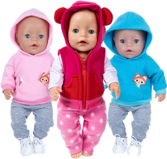 Poppenkleding Set - Poppenkleding - Poppen aankleden - Set van 2 - 43-46 cm - Lichtblauw — afbeelding 3