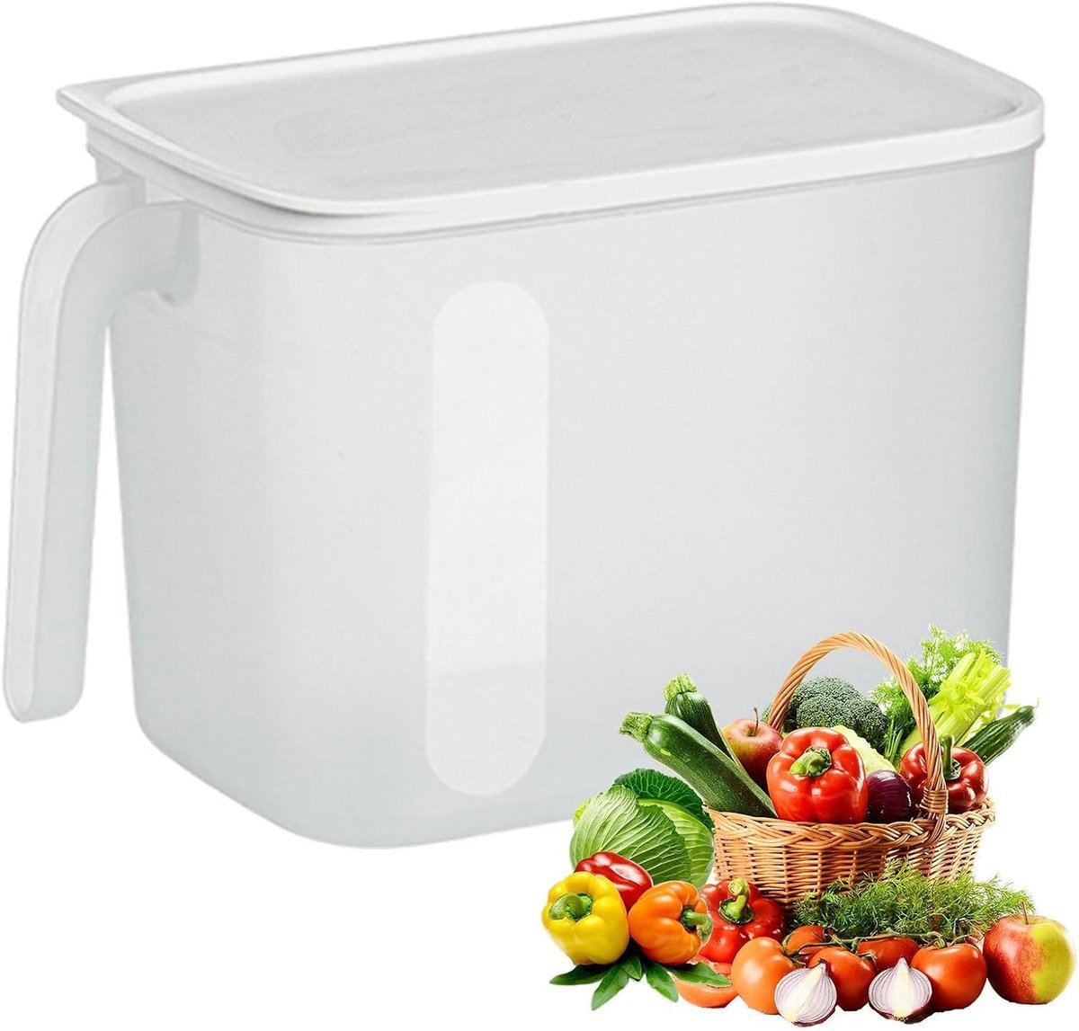 Opbergbakken Koelkast - Laden Organizer - Keuken Organiseren - Stapelbaar Ontwerp - 21x17x12.4cm - Transparant