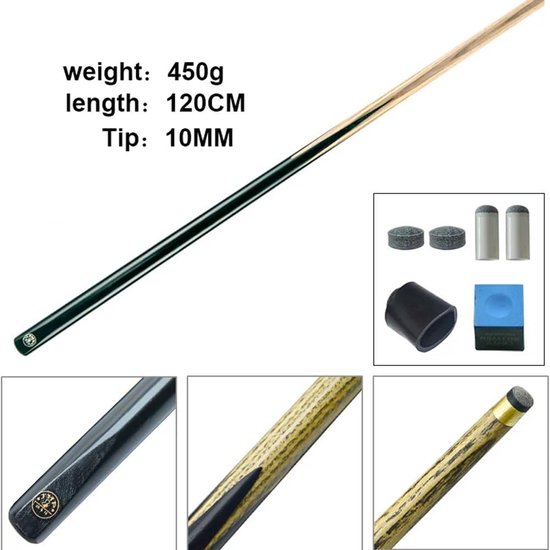 Snooker Keu Set - Biljart Keu - Spel Uitoefenen - Handgemaakt Vakmanschap - 120CM — afbeelding 2
