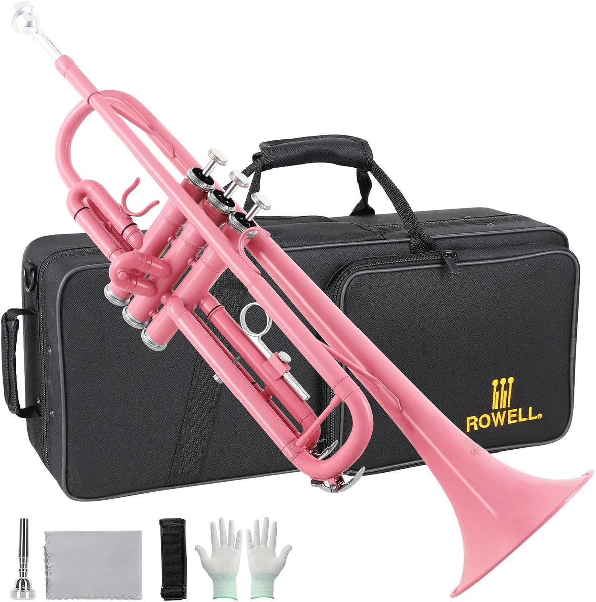 Bb Trompet - Koper Instrument - Muziek Leren - Compleet Starterspakket - Standaard Model - Roze