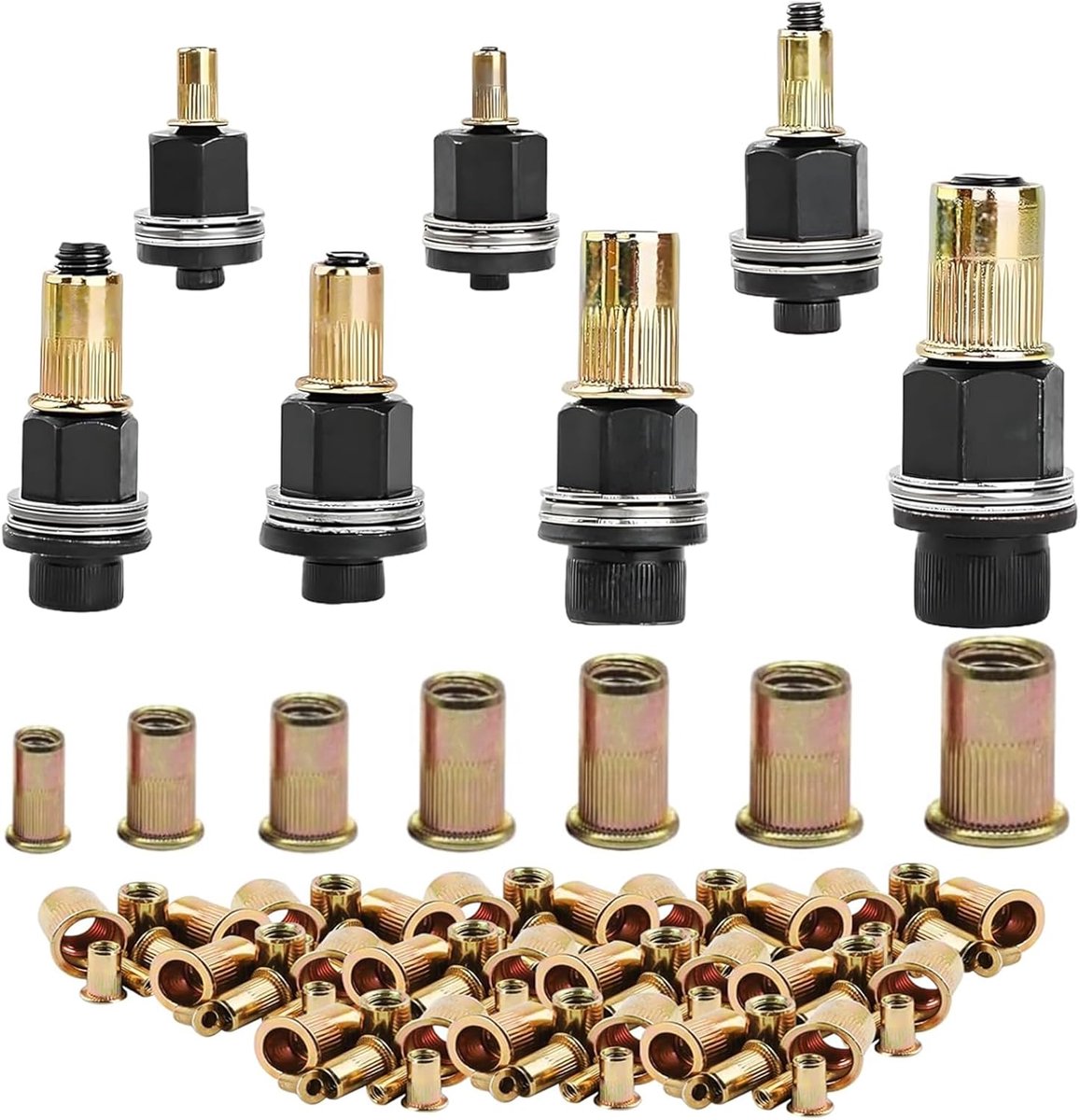 Klinkmoer Tang Set - Klinkgereedschap Handmatig - Bevestigen Metaal - 7 Maten Inclusief - M3 Tot M12