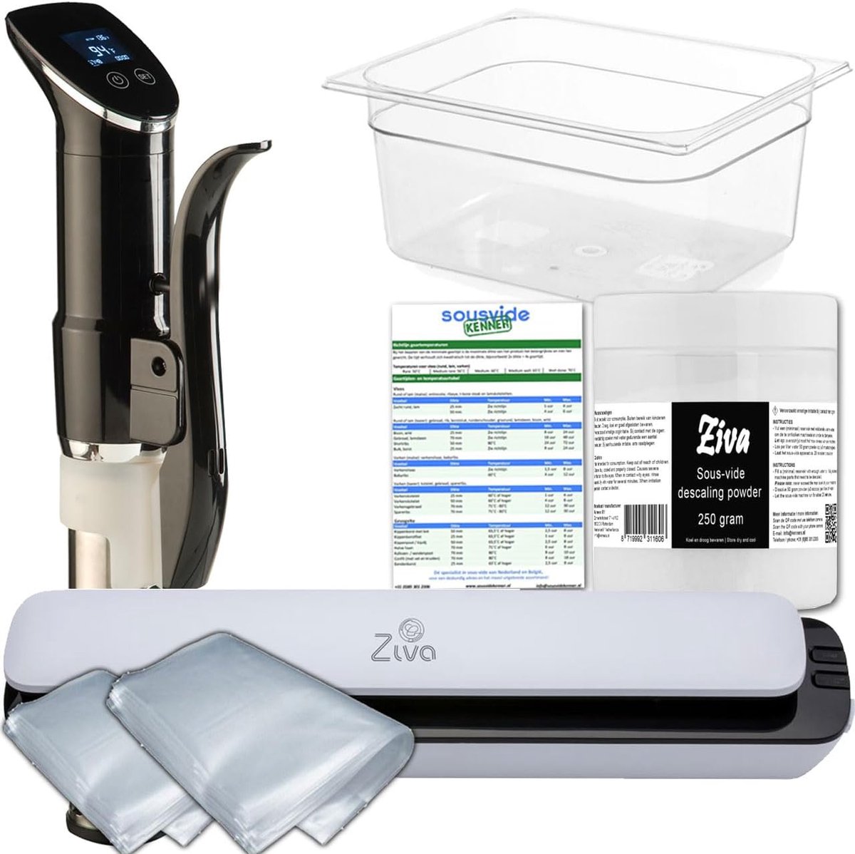 Sous Vide Waterbad - Precisie Koken - Professioneel Koken - Met Circulator - 12 Liter - Zilver