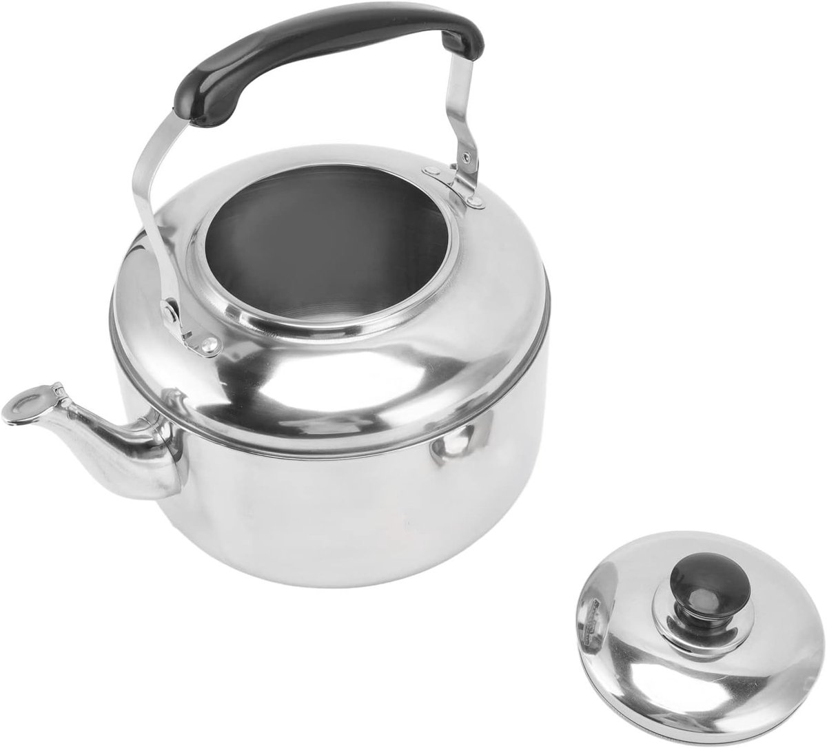 Roestvrijstalen Ketel - Fluitketel Waterkoker - Koken op Fornuis - Grote Capaciteit 5.5L - 27 x 24 x 18 cm