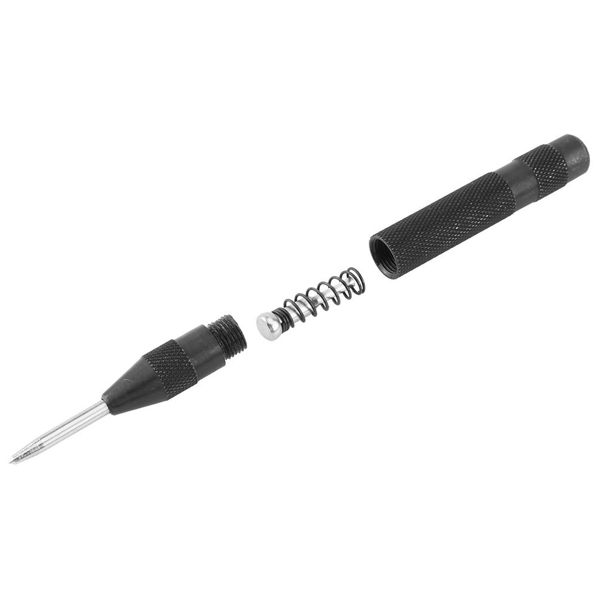 Automatische Center Punch - Markering Tool - Metaal Hout - Druk Deuk - 13 cm - Zwart