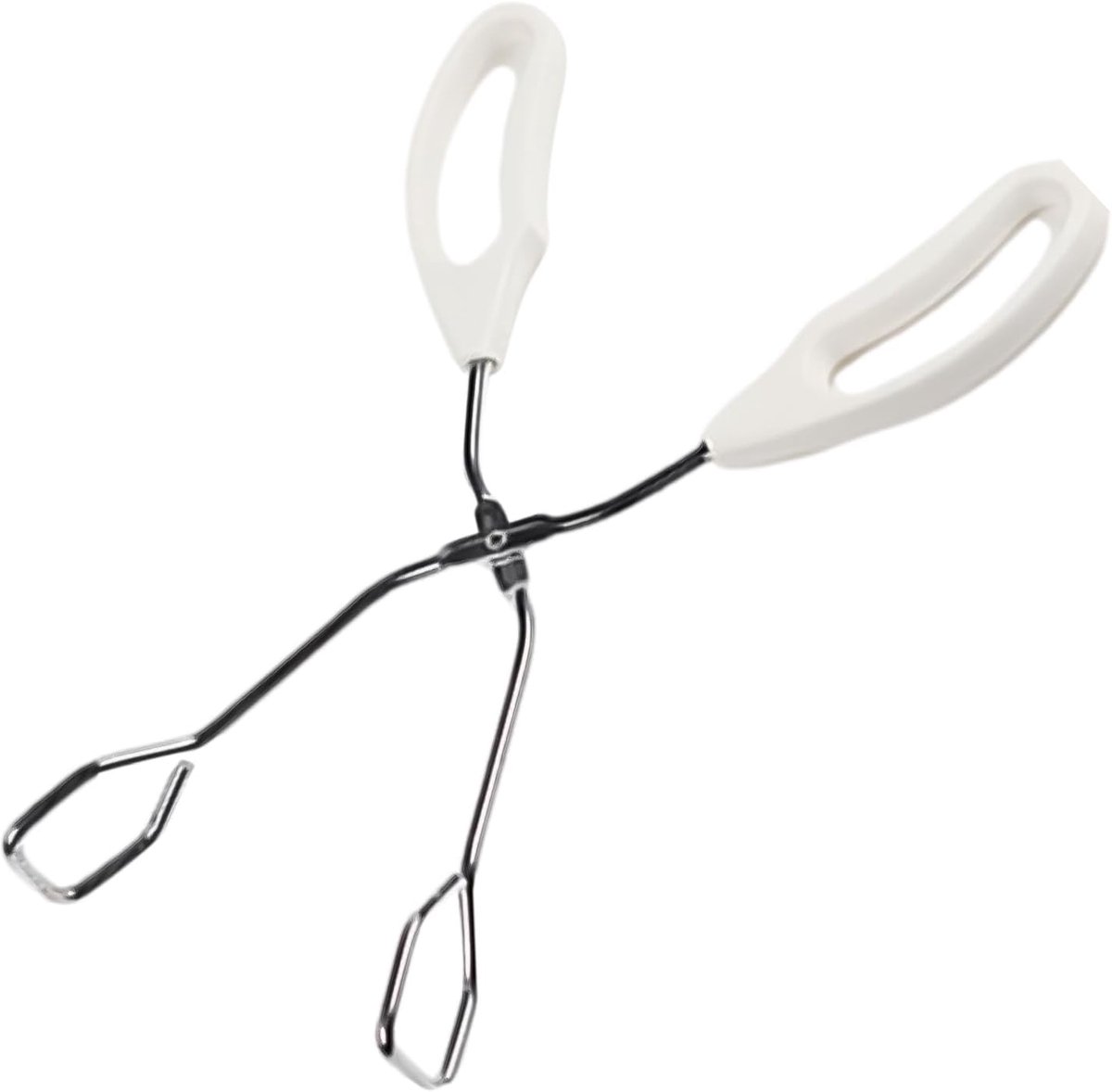 Keukentang RVS - Grijptang Voedsel - Barbecue Serveren - Schaarontwerp - 25 cm Lengte - Wit