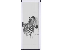 Opvouwbare Harmonica Deur Wit - Plissé Deur met Verduisterend Gordijn en Aluminium Frame