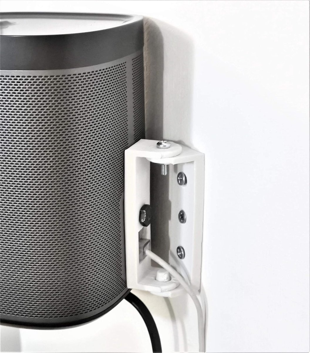 Muurbeugel - Speakerhouder - Draadloze Speaker - Verstelbare Hoek - Compact Ontwerp - Wit