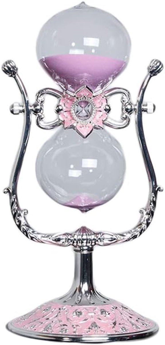 Zandloper - Tijdmeter - Keuken Timer - U-vormig Design - 30 minuten - Roze