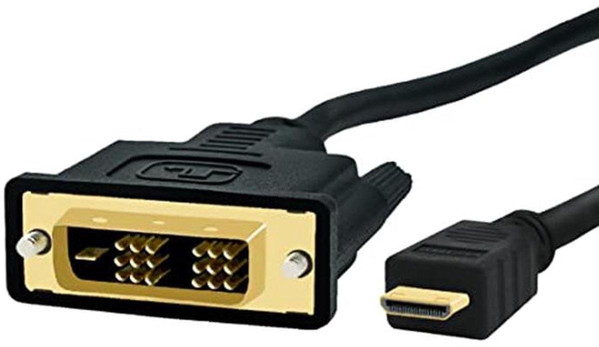 1,5 m Mini HDMI naar DVI Kabel - Verguld en Dubbel Afgeschermd