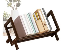 Desktop Bookshelf Organizer,Bookshelf for Desk,Tabletop Hutch Dormitory,Desk Storage Shelf, Tilting Bookcase, Desk Storage Organizer for Book Supplies