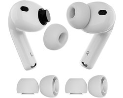 MMOBIEL 2 Paar Vervangende Oordopjes Tips voor AirPods Pro Gen 3 – Antislip Siliconen Oordopjes met Ruisonderdrukkingsgat, Draagbare Opbergdoos en Passen in Oplaadcase – S – Wit