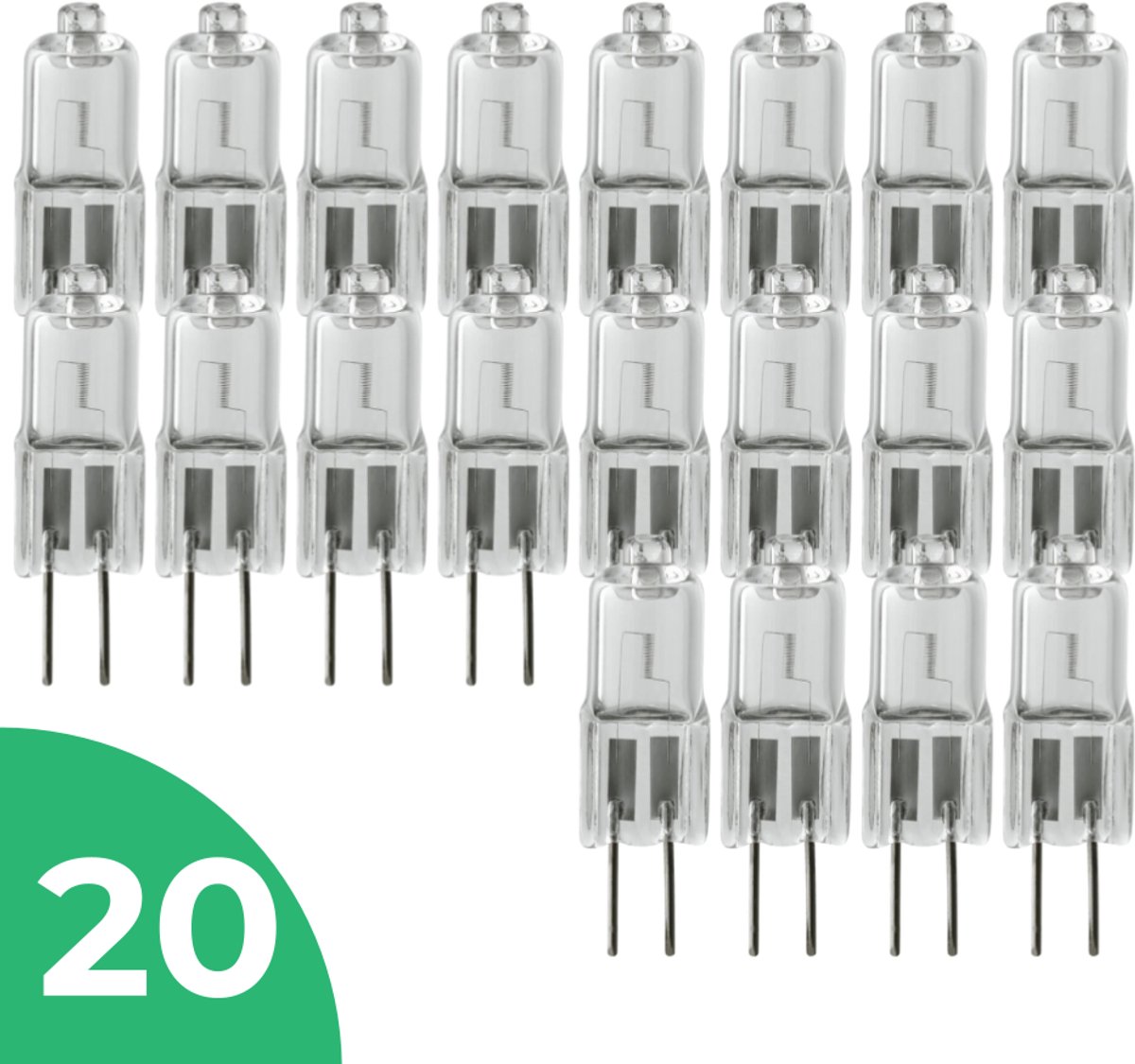 Trixline Mini Halogeenlamp G4 - 35W - Warm Wit Licht (2700K) - 540 lm - 3 jaar - Dimbaar - 20 stuks