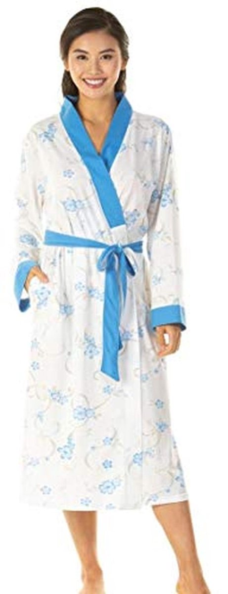 Dames Luxe Jersey Polycotton Lange Badjas