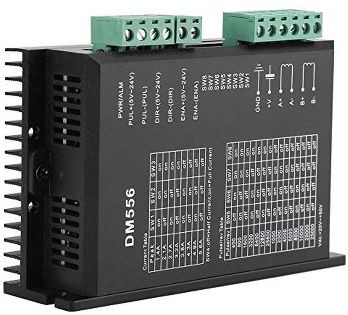 Stappenmotor Driver voor 42/57 Stappenmotoren - 24V-50V DC, 200 kHz Pulsrespons