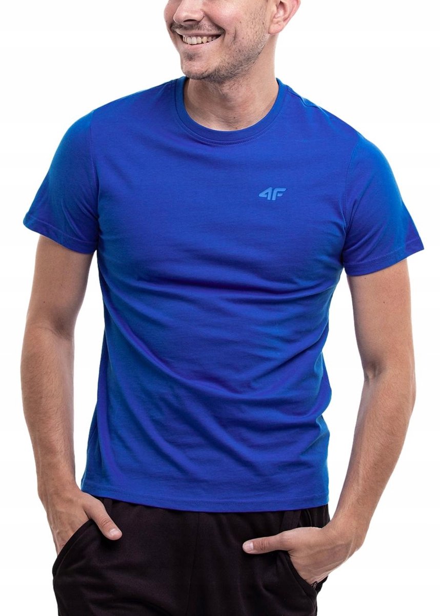 4F T-shirt Heren - Blauw - Polyester - Maat S