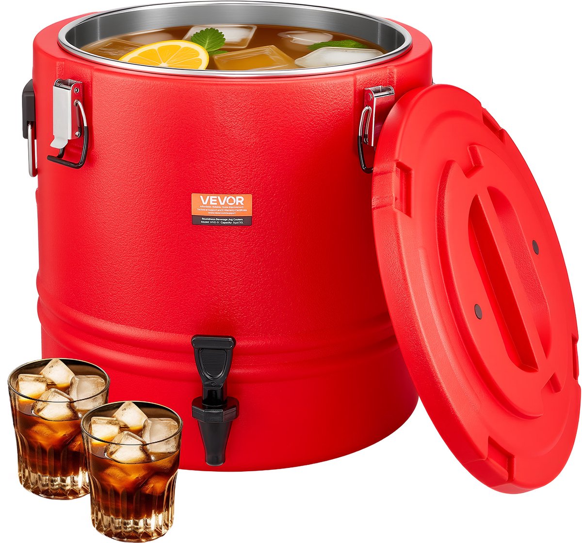 VEVOR GeïSoleerde Drankdispenser voor Warme en Koude Dranken 30l Koelkan