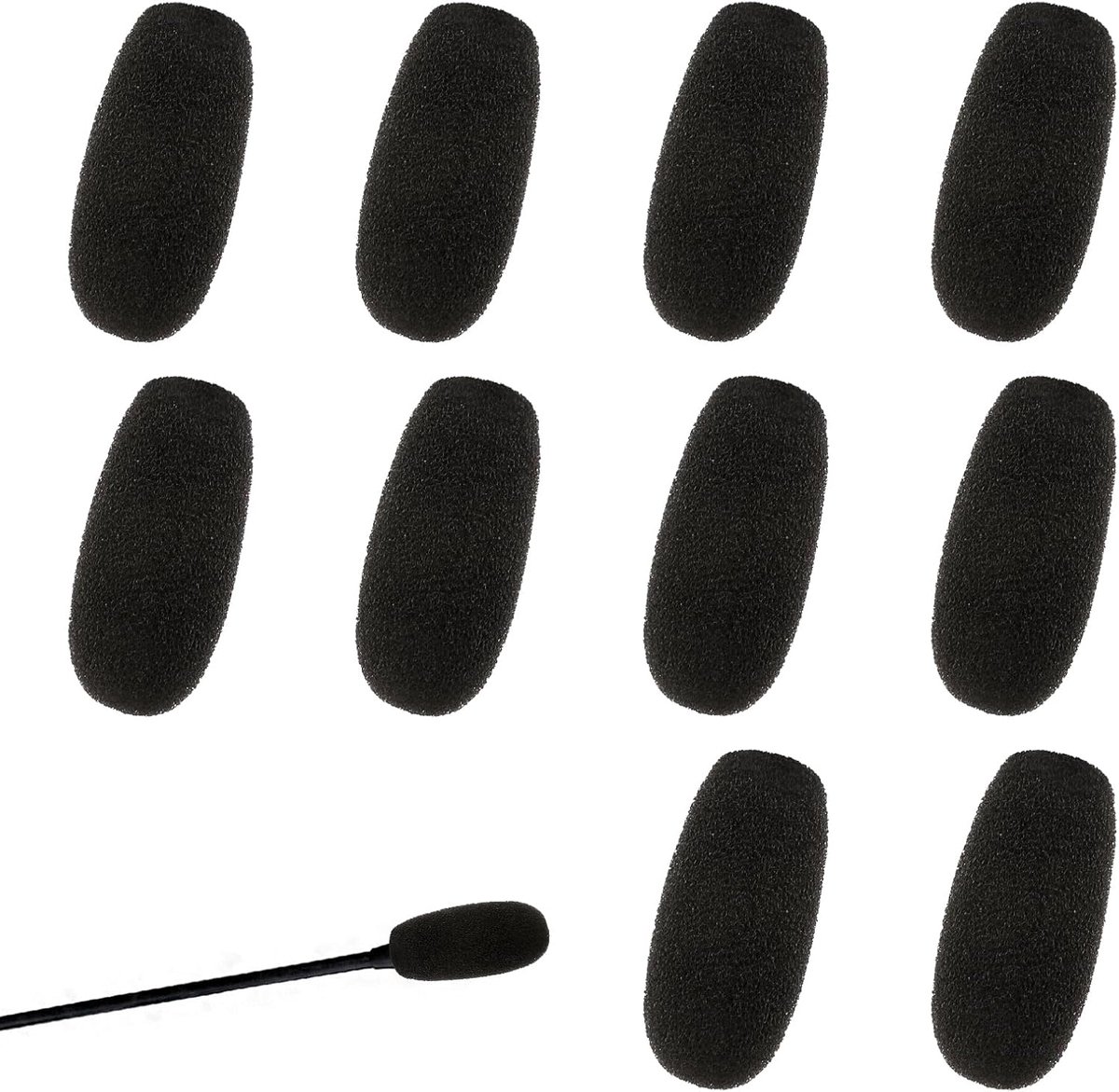 Microfoon-windschermen - 10 stuks schuimrubber voor mini-microfoons en headsets