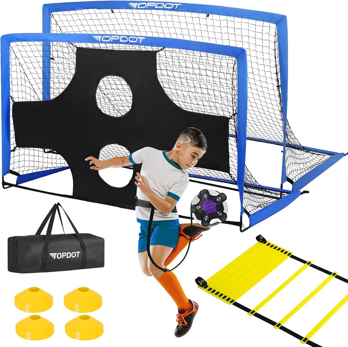 Set van 2 Kindervoetbaldoelen (180x120 cm) - Training en Buitenspel