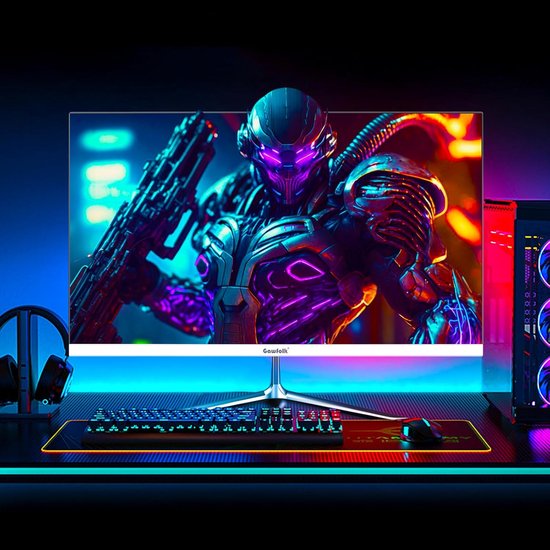24,5 inch Gaming Monitor - 200 Hz FHD 1080P Frameloze PC-Scherm met Luidsprekers en Oogverzorging van Merkloos — afbeelding 2