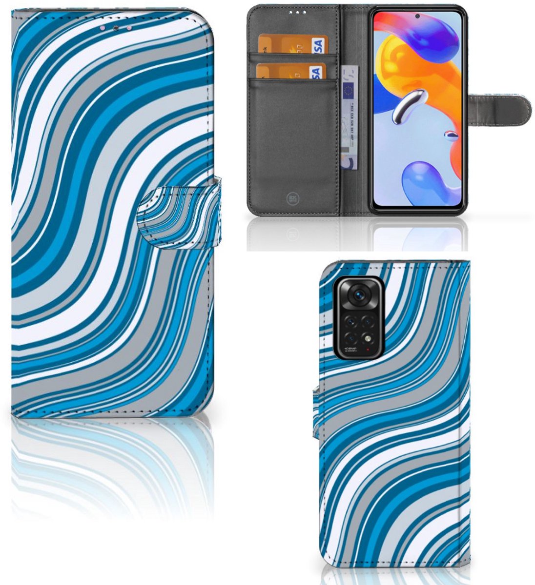 Xiaomi Redmi Note 11 Pro 5G/4G Telefoon Hoesje Waves Blue