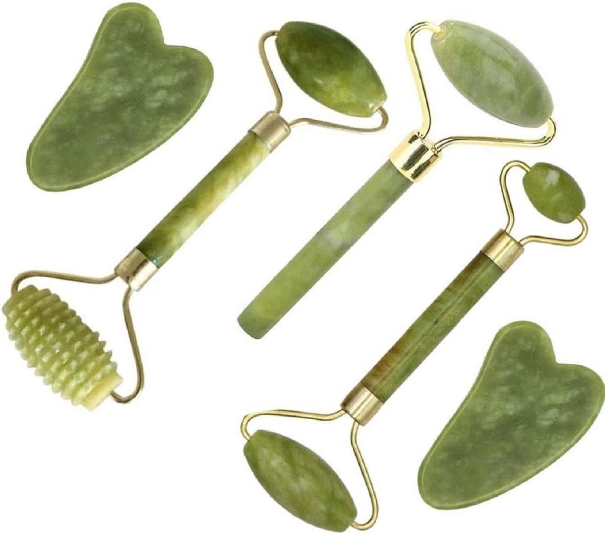 Gezicht Massager Roller en Gua Sha Facial Set - Huidverzorging Tools voor Stralende Huid