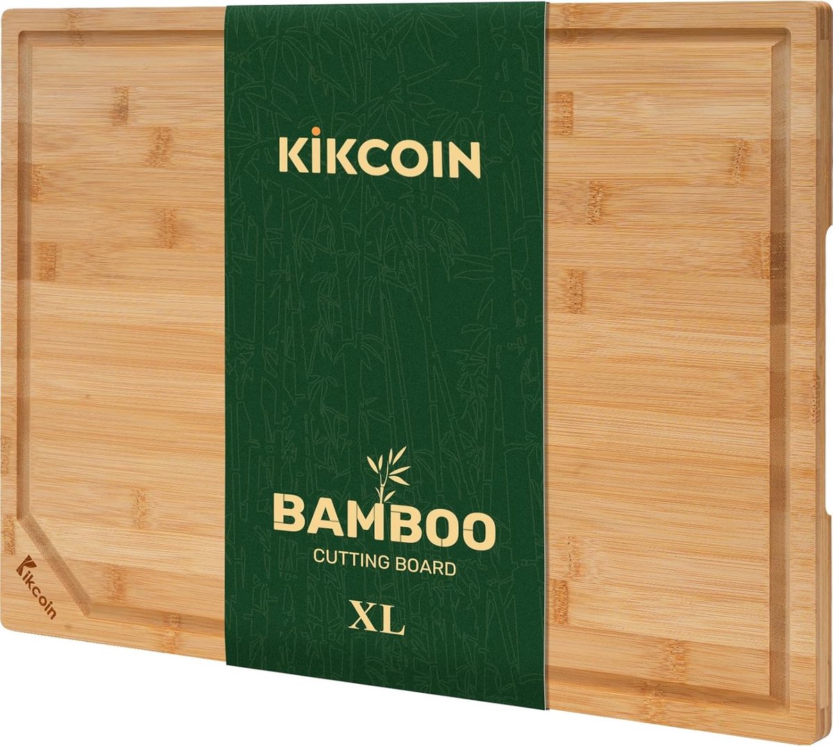 Extra Grote Bamboe Snijplank voor Keuken met Sapgoot en Handvat - Premium Houten Plank