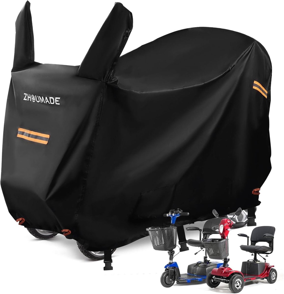 Waterdichte Heavy Duty Scooter Cover met Opbergtas voor Grosse Mobiliteitsscooter